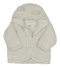 Biela chlpatá prepínaci mikina s kapucňou Primark