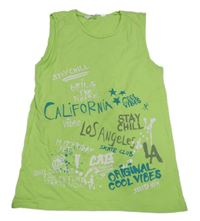 Světlzelené tielko s nápisom H&M