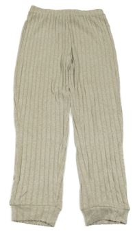 Béžové rebrované úpletové nohavice George