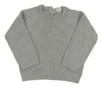 Sivý 3D vzorovaný sveter H&M