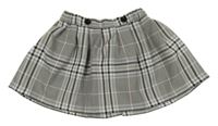 Bielo-čierno-ružová vzorovano/kostkovaná sukňa Primark