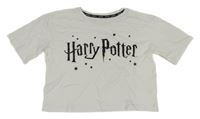 Bílé crop tričko - Harry Potter