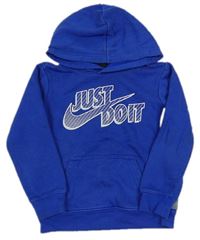 Modro-sivá mikina s logom a kapucňou Nike