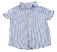 Světlemodro-bílá proužkovaná košile Zara 
