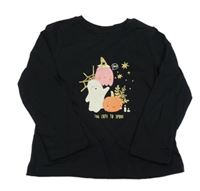 Černé triko s halloweenským motivem George 