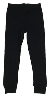 Čierne rebrované spodné nohavice F&F