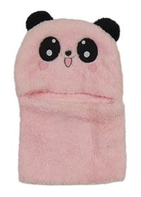 Světlerůžová huňatá kukla s medvídkem 