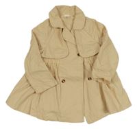 Béžový plátěný kabát Cozy Pixies