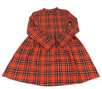 Červeno-farebné kockované šaty Shein