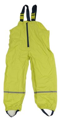 Limetkové šusťákové nepromokavé laclové kalhoty Impidimpi