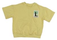 Žltá tepláková vesta s potlačou H&M