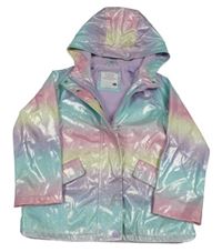 Barevná třpytivá nepromokavá jarní bunda s kapucí Primark