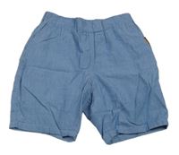 Modré plátenné kraťasy