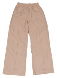 Svetloružové ľahké nohavice s pukmi Shein