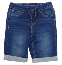 Tmavomodré teplákové riflové kraťasy Kids