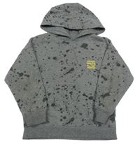 Sivá vzorovaná mikina s nápisom a kapucňou Primark