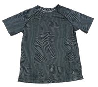 Čierno-biele vzorované športové tričko H&M