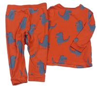Červené pyžama s dinosaurami M&S
