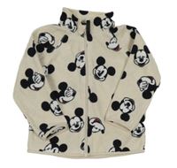 Svetlobéžová melírovaná fleecová prepínaci mikina s Mickey H&M