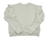 Bílá mikina s volánky H&M