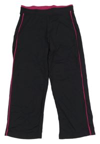 Čierno-malinové capri športové legíny POCOPIANO