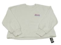 Nové - biela oversize crop mikina s nápismi St. Bernard