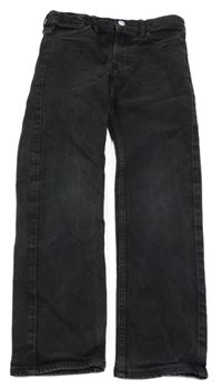 Čiernošedé slim fit teplákové rifle H&M