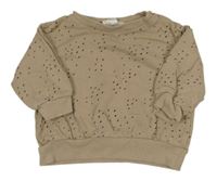 Hnědobéžová vzorovaná oversize mikina H&M