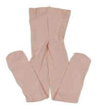 Světlerůžové silonky s kvetmi a vzorom