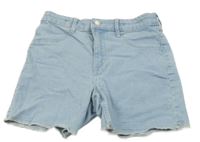 Svetlomodré teplákové rifľové kraťasy H&M