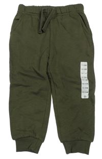 Nové - tmavokhaki teplé tepláky St. Bernard