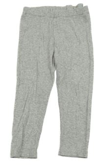 Šedé melírované žebrované legíny H&M