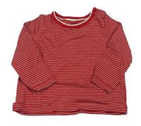 Červeno-bílé pruhované triko F&F