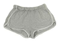 Svetlosivé melírované teplákové kraťasy H&M