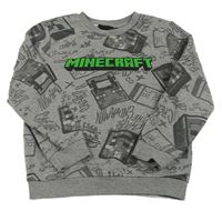Sivá melírovaná mikina s Minecraft Primark