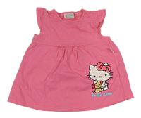 Růžová bavlněná šatová tunika s Hello Kitty Sanrio
