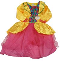 Kockovaným - Žlto-ružové šaty s hodinami - Alenka v říši divů zn. Disney