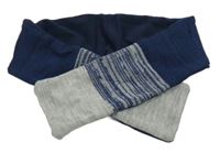 Tmavomodro-sivo-melírovaná šál Primark