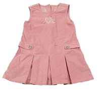 Ružové menšestrové šaty so srdcem a kamienkami