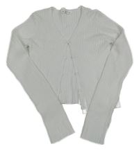 Biely rebrovaný prepínaci crop sveter Matalan