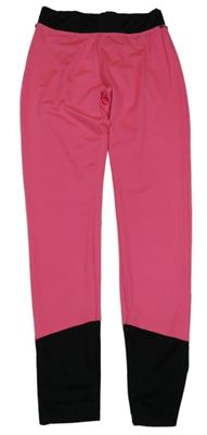 Neónově ružovo-čierne športové legíny Ergeenomixx