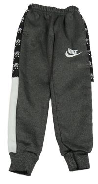 Tmavošedé melírované tepláky Nike