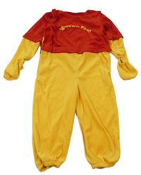 Kostým - Žluto-červený sametový overal - Pú Disney