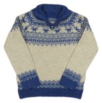 Svetlošedá -modrý sveter so vzorom Dunnes