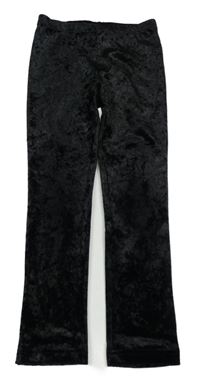 Čierne zamatové legíny Kids