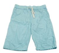 Světlemodré plátěné kraťasy H&M