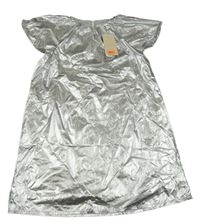 Nové - Strieborné šušťákové šaty Leigh Tucker