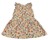 Béžové bavlnené šaty s ovociem H&M