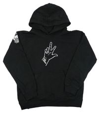 Čierna mikina s rukou a kapucňou AWDis