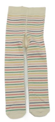 Krémovo-barevné pruhované punčocháče Next